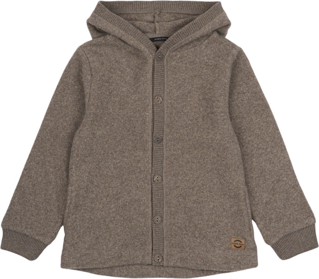 Cotton Fleece Cardigan W Hood